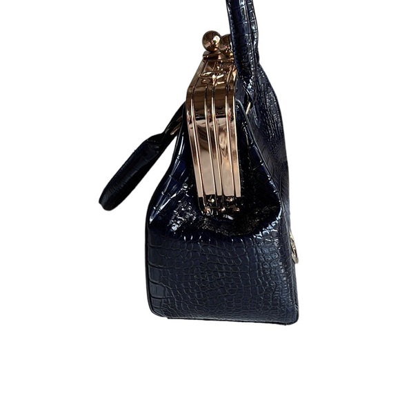 〰️ RIME & CO 〰️ Classy Double-sided Croc Print Patent Leather Handbag 👜 - Picture 10 of 13